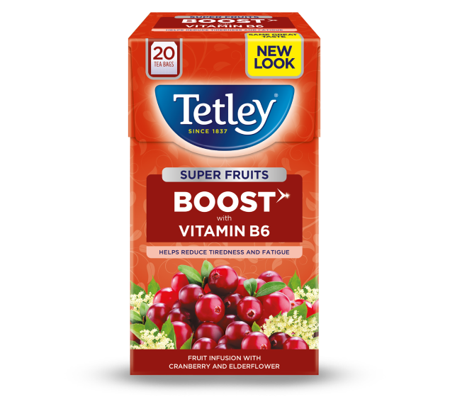 Tetley Super Fruits Boost Cranberry & Elderflower | Tetley